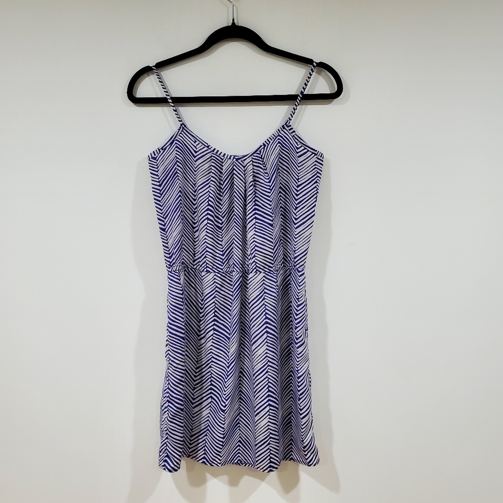 Aqua Chevron Pattern Strap Dress Women's Size XS